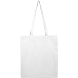 Carolina 4oz Organic Cotton Tote — White (WH) — blank front view — 16