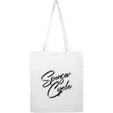 Carolina 4oz Organic Cotton Tote — White (WH) — decorated front view — 14