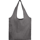 Bungalow 5oz Recycled Cotton Twill Shopper Tote — Black (BK) — blank front view — 4