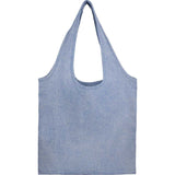 Bungalow 5oz Recycled Cotton Twill Shopper Tote — Blue (BL) — blank front view — 13