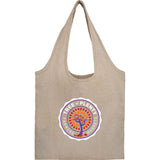 Bungalow 5oz Recycled Cotton Twill Shopper Tote — Natural (NT) — decorated front view — 8