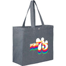 Eon 5oz Recycled Cotton Tote — Navy (NY) — decorated right angle
