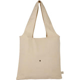 Packable 8oz Organic Cotton Tote — Natural (NT) — blank back view — 5