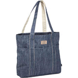 THE GOODS™ Navy Heather Carry All Tote — Heather Navy — blank right angle — 7