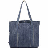 THE GOODS™ Navy Heather Carry All Tote — Heather Navy — blank back view — 6