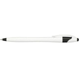 Cougar Gel Stylus Pen — White w Black Trim (WBK) — blank front view — 6