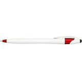Cougar Gel Stylus Pen — White w — blank front view — 9