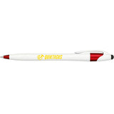 Cougar Gel Stylus Pen — White w — decorated front view — 8