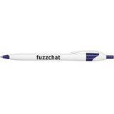 Cougar Gel Pen — White w — decorated front view — 18