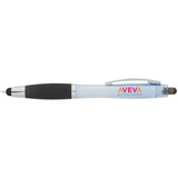 Nash RPET Gel Stylus Pen — Black (BK) — decorated front view — 8