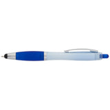 Nash RPET Gel Stylus Pen — Blue (BL) — blank front view — 14