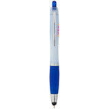 Nash RPET Gel Stylus Pen — Blue (BL) — decorated front view — 13