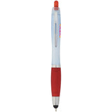 Nash RPET Gel Stylus Pen — Red (RD) — decorated front view — 3