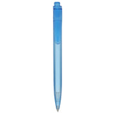 Recycled Ocean Bound Plastic Gel Pen — Blue (BL) — blank front view — 17