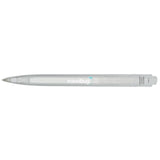 Recycled Ocean Bound Plastic Gel Pen — Clear (CL) — decorated back view — 18