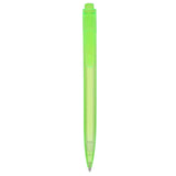 Recycled Ocean Bound Plastic Gel Pen — Green (GR) — blank front view — 12