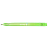 Recycled Ocean Bound Plastic Gel Pen — Green (GR) — decorated back view — 8
