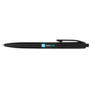 Recycled ABS Plastic Gel Pen — Black (BK) — decorated front view