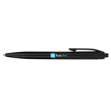 Recycled ABS Plastic Gel Pen — Black (BK) — decorated front view — 8