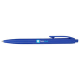 Recycled ABS Plastic Gel Pen — Blue (BL) — decorated front view — 13