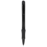 Slim Recycled ABS Gel Pen — Black (BK) — blank front view — 18