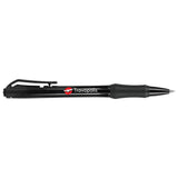 Slim Recycled ABS Gel Pen — Black (BK) — decorated product view — 14