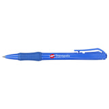 Slim Recycled ABS Gel Pen — Blue (BL) — decorated product view — 27