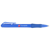 Slim Recycled ABS Gel Pen — Blue (BL) — decorated product view — 26