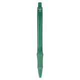 Slim Recycled ABS Gel Pen — Green (GR) — blank back view — 13