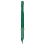 Slim Recycled ABS Gel Pen — Green (GR) — blank front view — 12