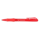 Slim Recycled ABS Gel Pen — Red (RD) — decorated product view — 3
