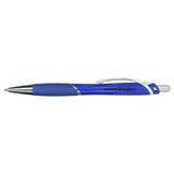 Pivot Recycled ABS Gel Pen — Blue (BL) — decorated product view — 9