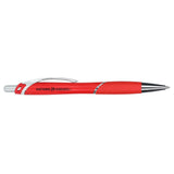 Pivot Recycled ABS Gel Pen — Red (RD) — decorated product view — 15