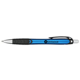 Incline Recycled ABS Gel Pen — Blue (BL) — decorated product view — 25