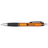 Incline Recycled ABS Gel Pen — Orange (OR) — decorated product view — 9