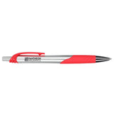 Crux Recycled ABS Gel Pen — Red (RD) — decorated product view — 2