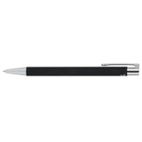Maxi Recycled Aluminum Soft Touch Gel Pen — Black (BK) — blank product view — 29