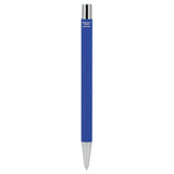Maxi Recycled Aluminum Soft Touch Gel Pen — Blue (BL) — blank back view — 19
