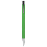 Maxi Recycled Aluminum Soft Touch Gel Pen — Green (GR) — blank front view — 12