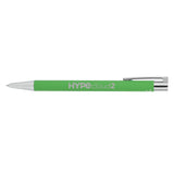 Maxi Recycled Aluminum Soft Touch Gel Pen — Green (GR) — decorated product view — 9