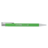 Maxi Recycled Aluminum Soft Touch Gel Pen — Green (GR) — decorated product view — 8