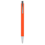 Maxi Recycled Aluminum Soft Touch Gel Pen — Orange (OR) — blank front view — 6