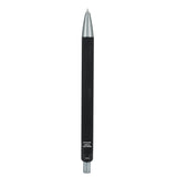 Metallic Recycled Aluminum Soft Touch Gel Pen — Black (BK) — blank back view — 18