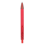 Metallic Recycled Aluminum Soft Touch Gel Pen — Red (RD) — blank front view — 6