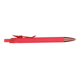 Metallic Recycled Aluminum Soft Touch Gel Pen — Red (RD) — blank product view — 4