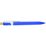 Sunburst Recycled Gel Pen — Blue (BL) — blank front view — 18