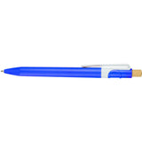 Sunburst Recycled Gel Pen — Blue (BL) — blank front view — 19
