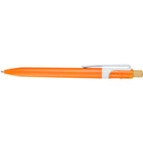Sunburst Recycled Gel Pen — Orange (OR) — blank front view — 16