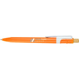Sunburst Recycled Gel Pen — Orange (OR) — decorated front view — 14