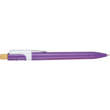 Sunburst Recycled Gel Pen — Purple (PP) — blank front view — 3